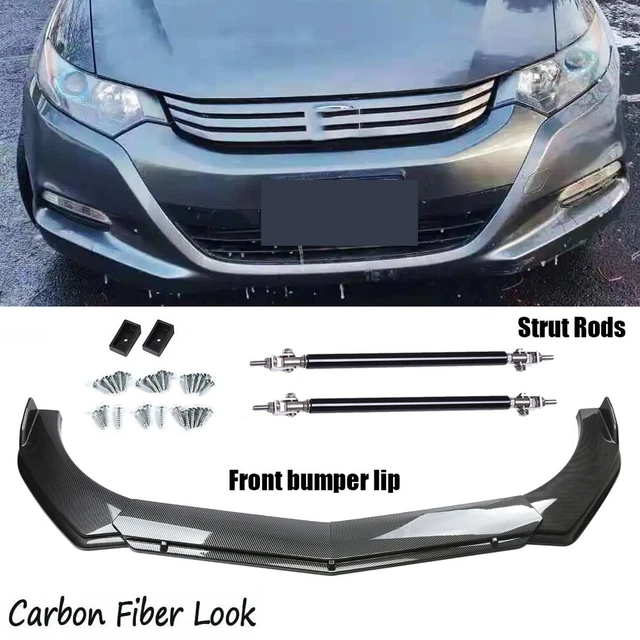 For Honda Insight Front Bumper Lip Splitter Spoiler Body Kit Carbon Fiber Rods