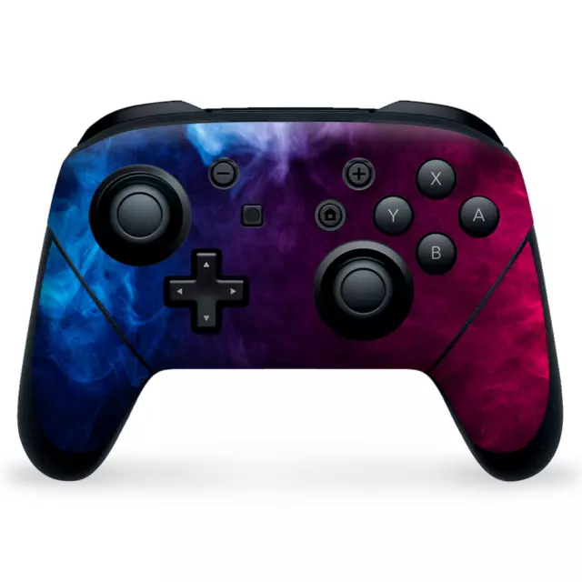 Nintendo Switch Pro Controller Skin Decal Vinyl Wrap -  Blue Pink Smok Cloud