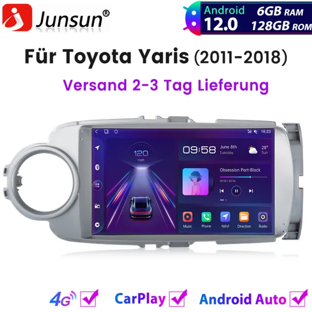 Für Toyota Yaris 2011-2018 Autoradio Android Carplay 6+128GB 8Kern GPS NAVI DAB+