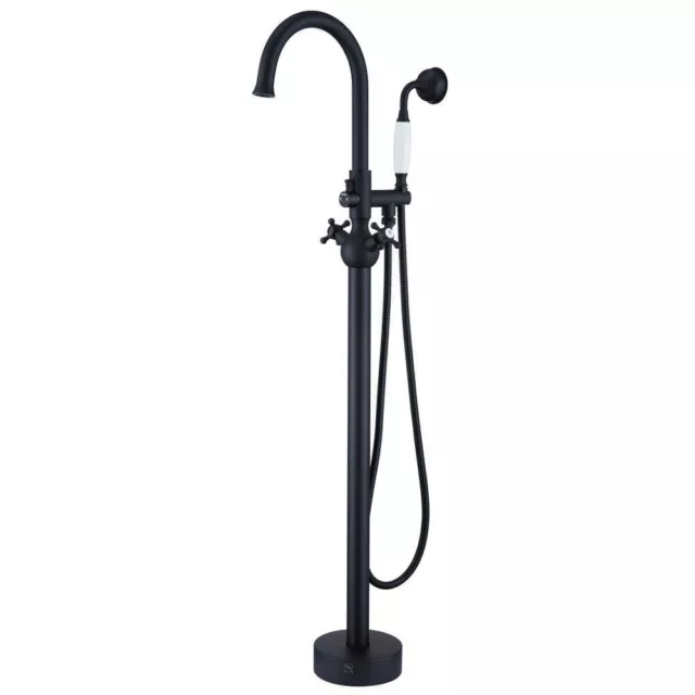 CASAINC Vintage 2-Handle Floor-Mount Buthtub Freestanding Roman Tub Faucet