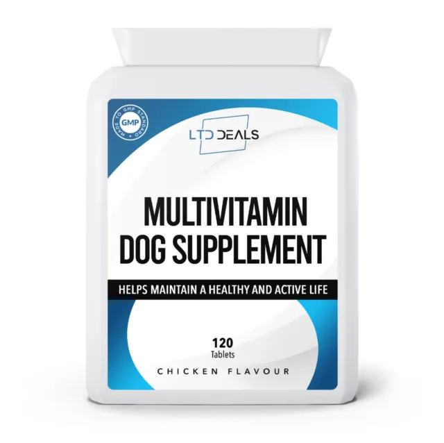 Pet Multi-vitamin for Dogs 120 Chicken Flavour Vitamin Tablets 🐓 🐶