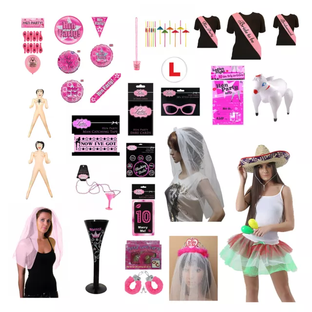 HEN PARTY BAG FAVOURS Bride to Be Ladies Girl Night Hen Do Goodies Filler LOT UK