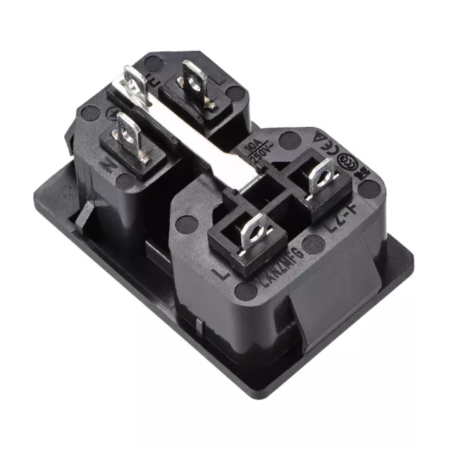 C13 C14 Panel Mount Plug Adapter AC 250V 10A 3 Pins IEC Male Inlet Module Plug 3