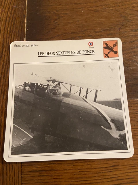 Carte Collection Grand Combat Aérien LES DEUX SEXTUPLES DE FONCK