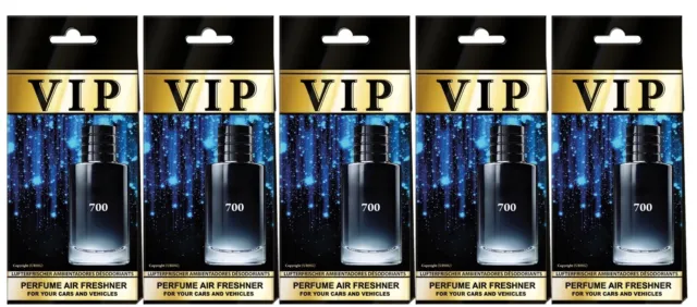5 Pack Of Vip 700 Premium Fragranced Car Air Freshener For Him D.i.o.r Sauvage