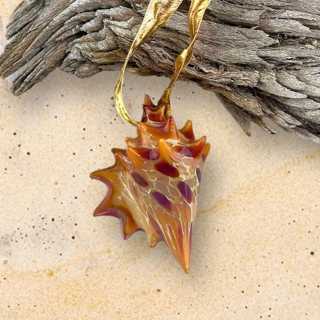 Lampwork Beads Boro Glass Conch Cone Sea Shell Focal Bead Pendant RC Art Glass