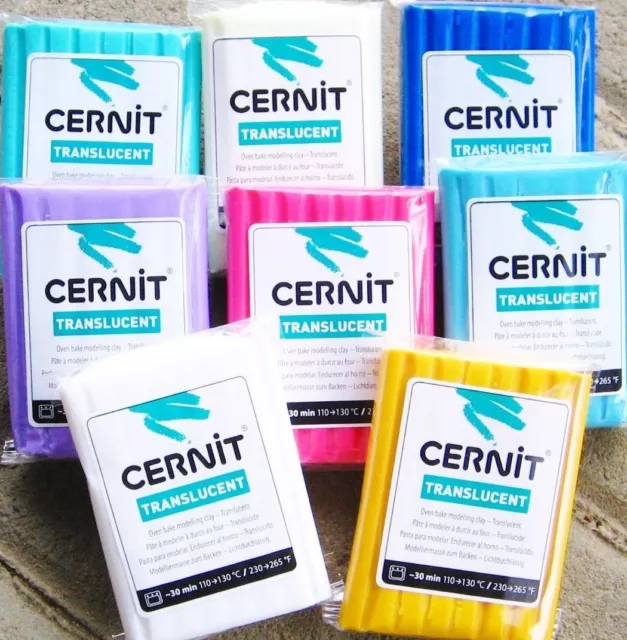 Cernit Modelliermasse Polymer Clay Translucent Transparent 56 Gramm SERAJOSY