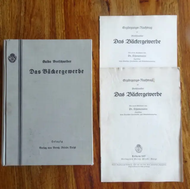 Buch:Das Bäckergewerbe, Bretschneider, Guido. 1937 Konditorei Patisserie Backen