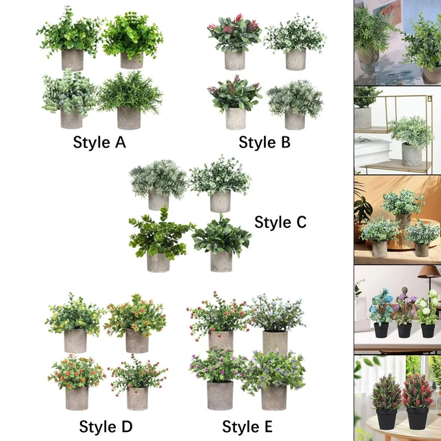 9 Mini Plantes Artificielles En Résine – Set De Cactus, Fleurs Et Feuilles – Décoration Maison De Poupée, Bureau, Jardin De Fées