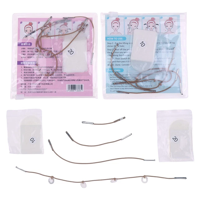 Instant Face Lift and Neck Lift Secret Lift Tapes Refill 10/20Pcs With 4 RopZK
