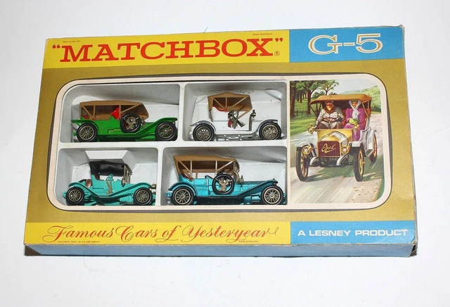 MATCHBOX G-5 FAMOUS Cars of Yesteryear Gift Set, MIB £25.00 - PicClick UK