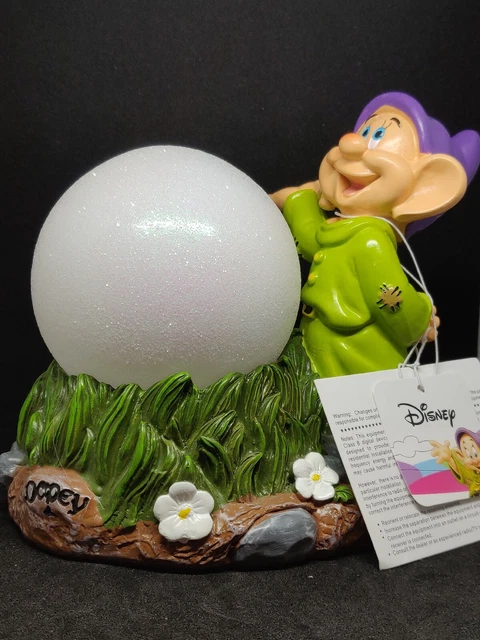 NWT! Disney Snow White "Dopey" Gem Solar Garden Statue/Childs Night Light