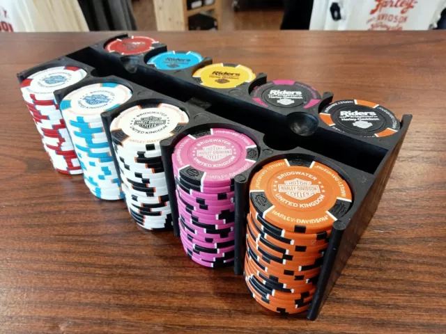 Harley-Davidson® Riders Of Bridgwater Dealer Poker Chip Viererpack