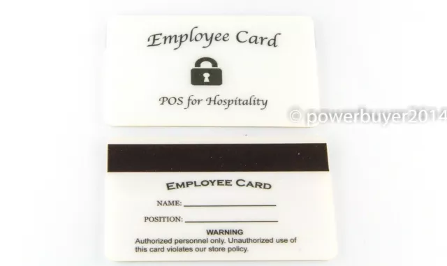 Employee Access Cards for POS with Magnetic Swipe (50 Cards Pack)