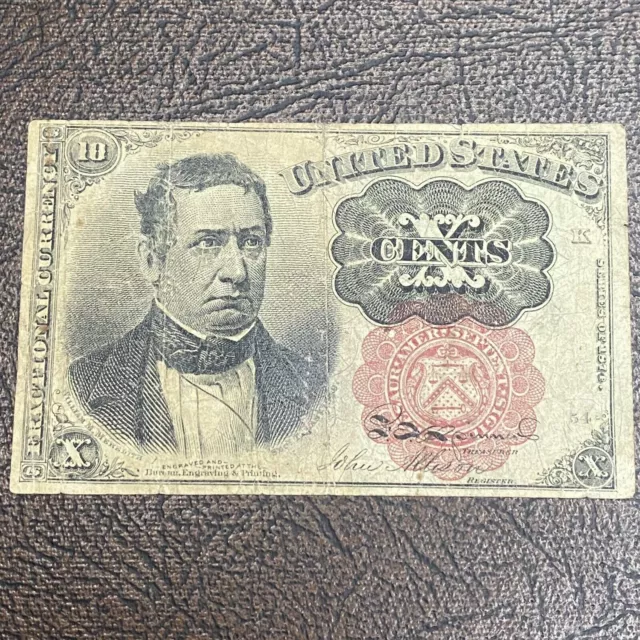 5th Issue 10 Cents Fractional Currency Circulated #52240