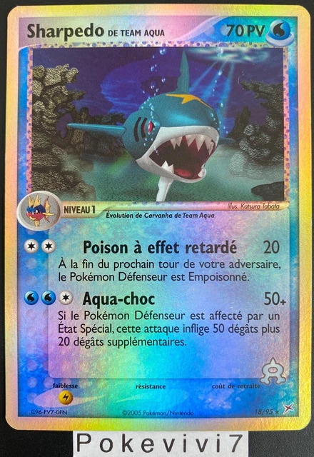 Carte Pokemon SHARPEDO 18/95 Rare REVERSE Bloc EX Team Aqua VS Team Magma FR