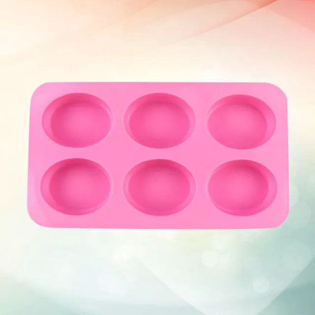 6 Cavities Handmade Soap Tray Para Gelatinas Circle Silicone Mold Molds