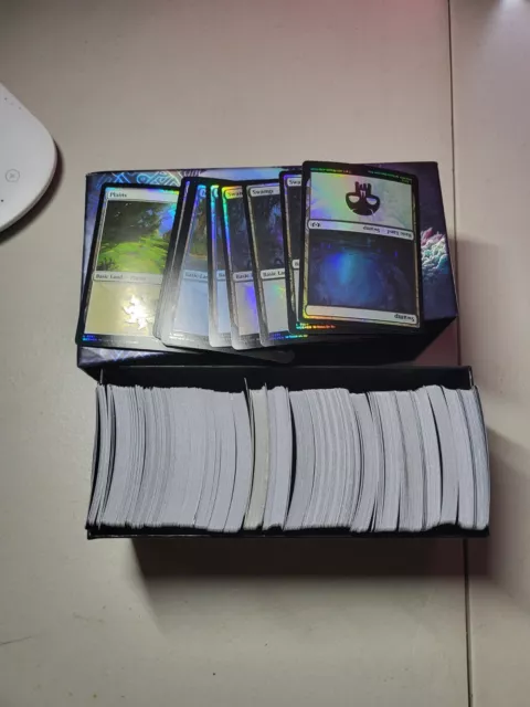 500+ Magic the Gathering FOIL Basic Land Mixed Set- All Foils - MTG FTG