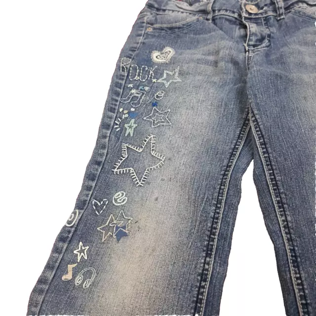 FADED GLORY GIRLS Denim Stretch Bootcut Jeans Embellished Size 10 $7.95 ...