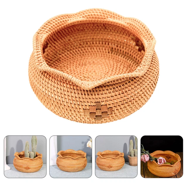 Cesto In Rattan Intrecciato Per Frutta E Pane - 26x9.7cm, Decorativo E Pratico Per Tavolo - Foto 12