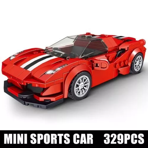 Building Blocks MOC Super Mini Sports Racing Car DIY Bricks Model Kids Toys 2706