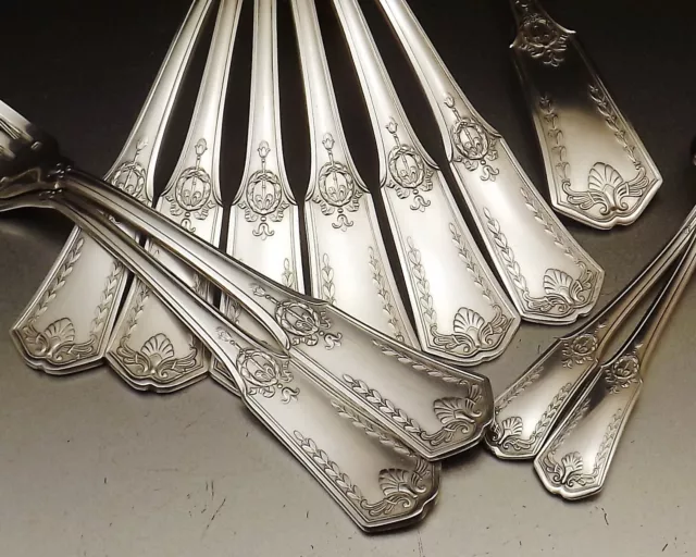 Sfam Chambly Modele Empire Menagere 38 Pieces En Metal Argente 1960