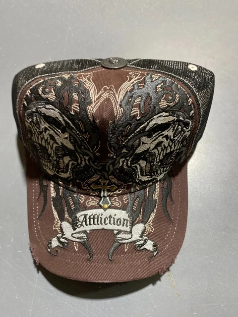 AFFLICTION VINTAGE NEW Ozzy Osbourne Black Hat Adult One  display picture 1