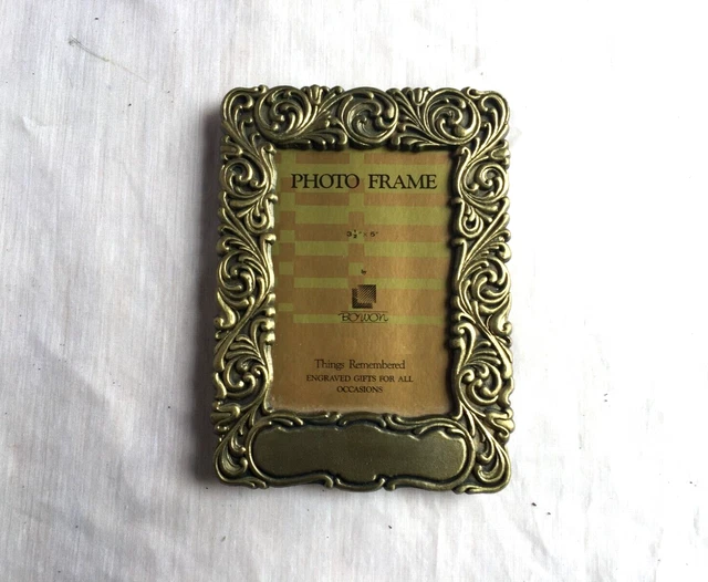 Beautiful Vintage Ornate Brass Bronze Finnish 3.5x5" Photo Frame - New!!
