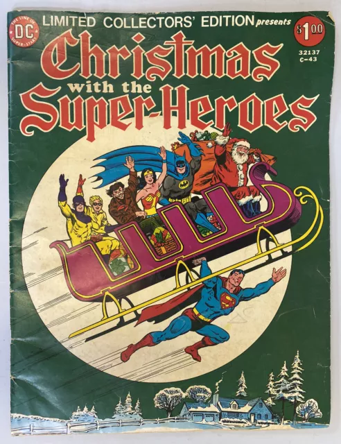 DC Christmas With The SuperHeroes C-43 Limited Collectors Giant Large Comic 1976