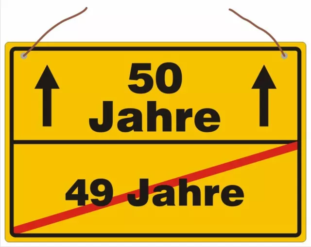 50. GEBURTSTAG ORTSSCHILD Geburtstagsschild Geschenkidee viele Jahre