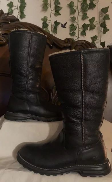 UGG BOOTS WOMENS 9 Brooks Tall Pull On Shearling Round Toe 5490
