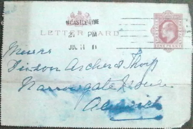 GB - King Edward VII - One Penny Letter Card - Postal Stationery - 1911