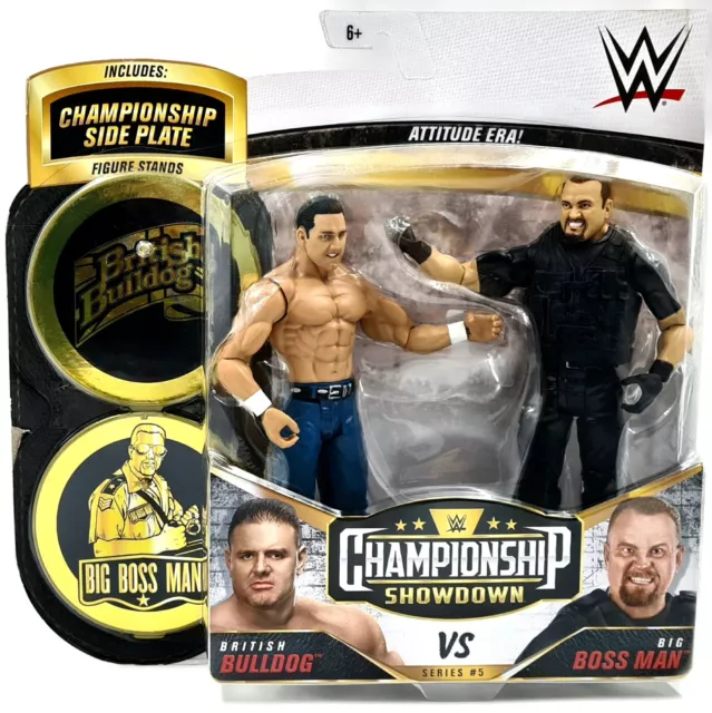 British Bulldog Big Boss Man Championship Showdown Figure Wrestling Mattel 2021