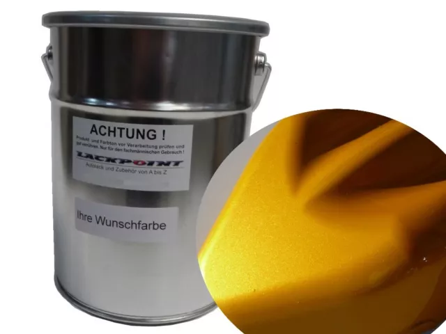 2 Litre Prêt à Être Pulvérisé Peinture Base Eau Bonbons Jaune Métallique Tuning