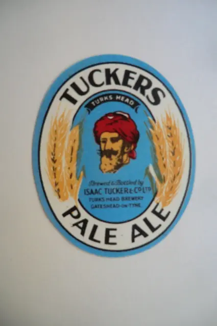 Mint Isaac Tucker Gateshead Pale Ale Brewery Beer Bottle Label