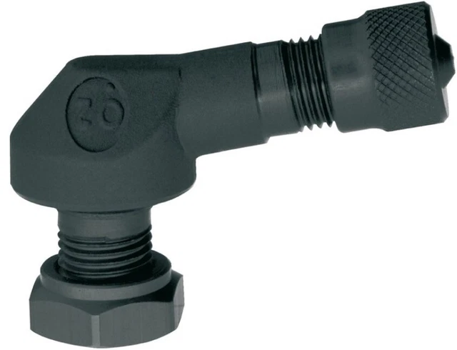 2 x Motorrad Aluminium Eck Winkelventile für Universal 11,3 mm schwarz