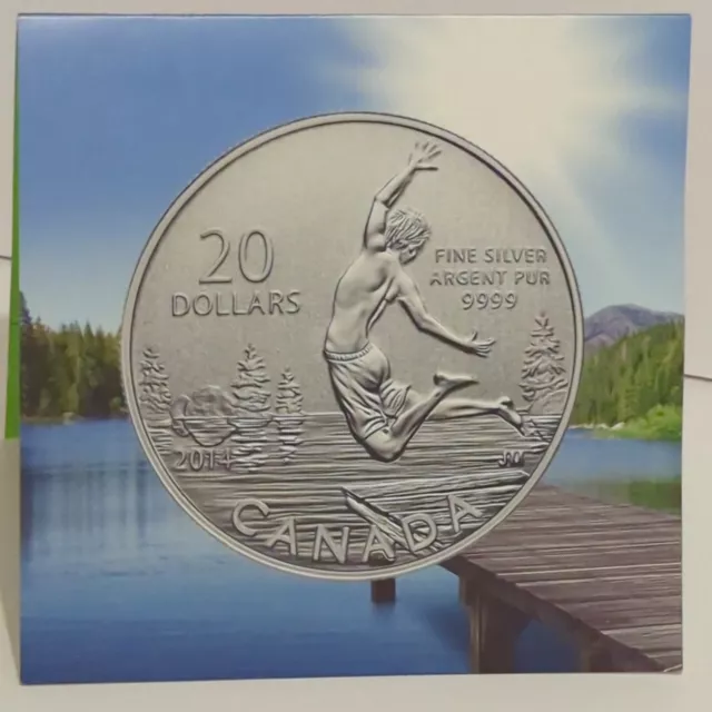 Royal Canadian Mint $20 Silver Coin .9999 2014 with Mint Sleeve and COA