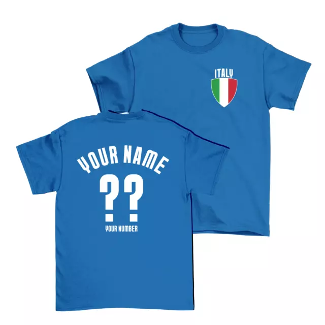 T-shirt personalizzata Italia nome/numero uomo bambini neonato donna Italia 6 nazioni