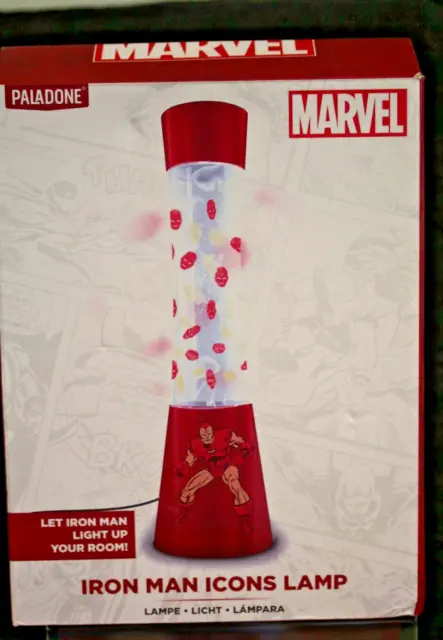 Man Iron OFFICIAL £24.99 Motion New Light Red UK Boxed. - MARVEL PicClick Lamp Icons Paladone