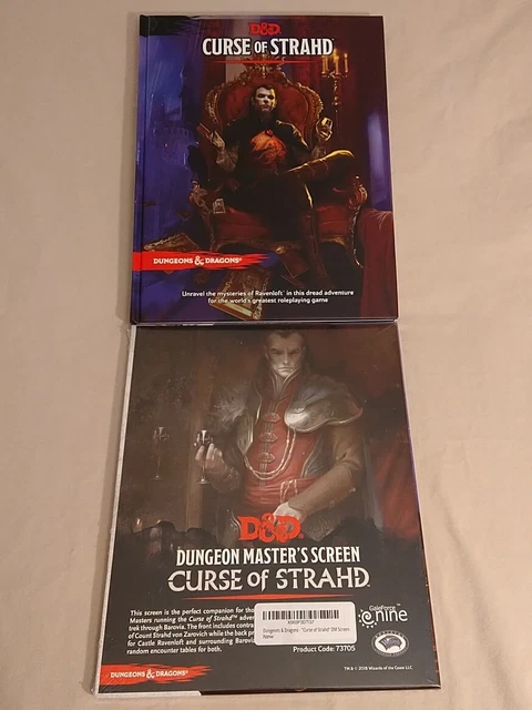 DUNGEONS AND DRAGONS Lot 5th Edition Curse Of Strahd And DM Screen 69 DUNGEONS AND DRAGONS Lot 5th Edition Curse Of Strahd And DM Screen 69