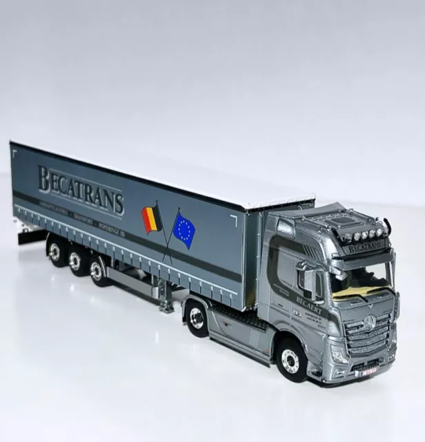 Mercedes Actros MP5 giga space curtainsider "Becatrans" WSI truck models 01-3919