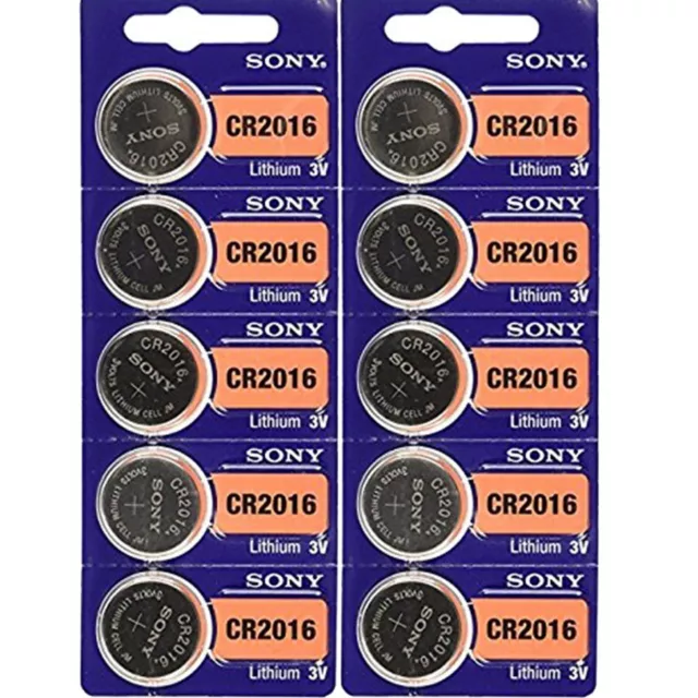 5pk Sony Coin Cell Battery CR2016 3V Lithium Replaces DL2016, BR2016