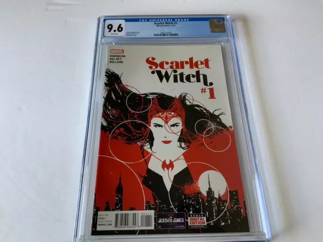 Scarlet Witch 1 Cgc 9.6 White Pages Marvel Comic 2016 Tf