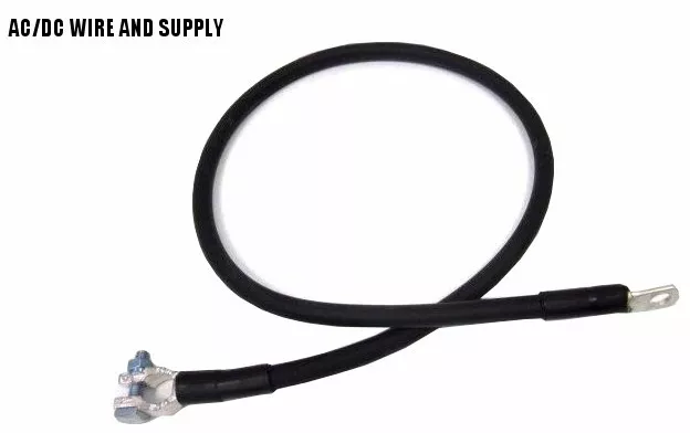 28" # 2 Gauge Top Post, Negative Battery Cable Made In Usa