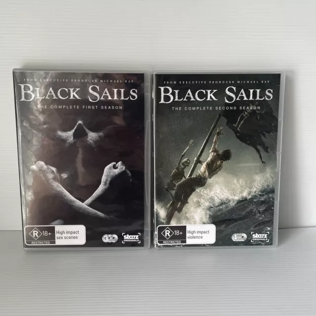 Black Sails : The Complete 1 & 2 Season DVD Region 4 VGC Free Tracked Postage