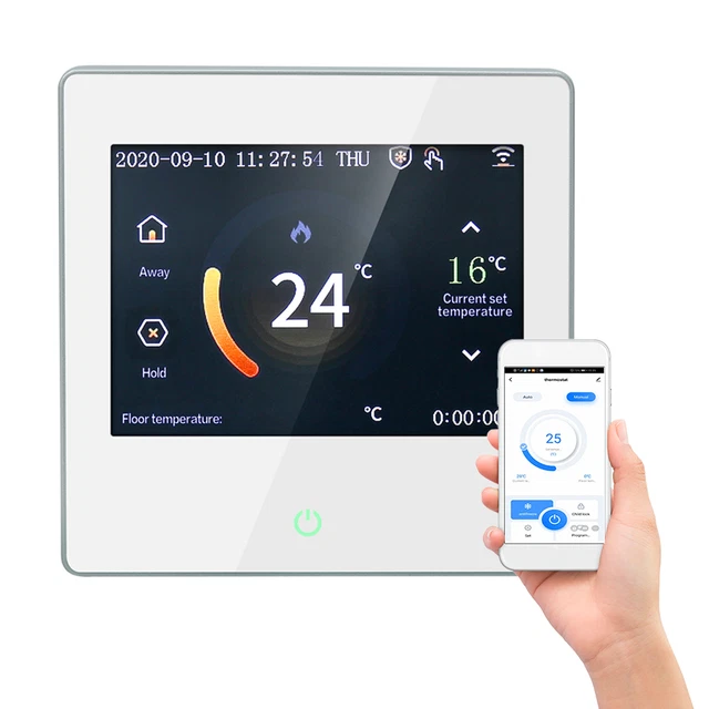 Sunway Pannello Riscaldante A Infrarossi Da Parete 1000W | Termostato Digitale Integrato | Silenzioso E A Risparmio Energetico