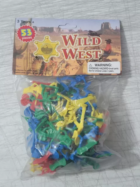 New Greenbrier Wild West 53 Pieces  Cowboys and Indians Playset