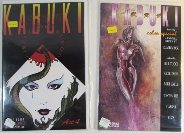 Kabuki Lot of 2 #Color Special 1,Circle of Blood 4 Caliber (1996) Comics