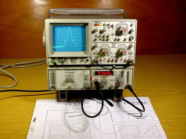 Analyseur HAMEG SPECTRUM MESSYSTEM HM 205-3, HM 8001, HM 8028 + suivi HM 8038