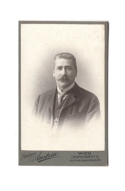 CDV Foto Herrenportrait mit Widmung - Wien 1905